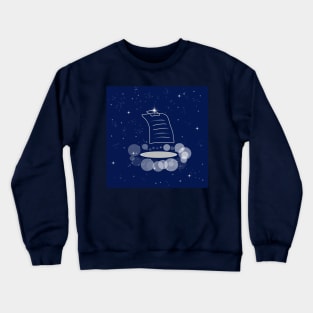 Document, list, sheet, office, office work, illustration, night, cosmoc, space, galaxy, stars Crewneck Sweatshirt